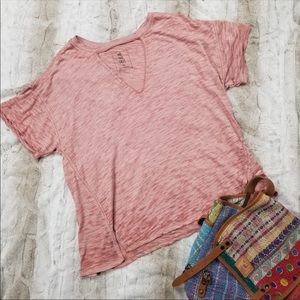 We The Free Jourdan burnout tee Keyhole neck